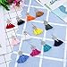 Sntieecr 12 Pairs Tassel Hoop Earrings Colorful Bohemia Fan Shape Drop Earrings Hanging Fringe Dangle Earrings for Women