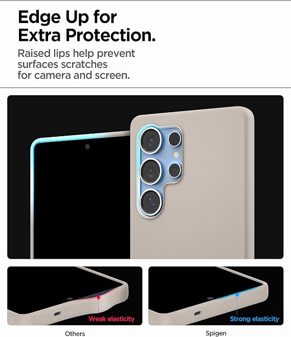 Spigen Silicone Fit MagFit Case for Samsung Galaxy S25 Ultra | Natural Titanium