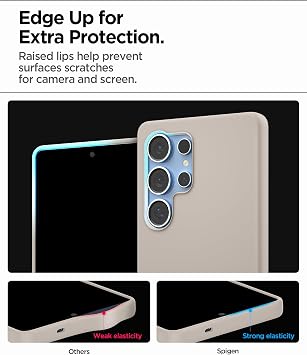 Spigen Silicone Fit MagFit Case for Samsung Galaxy S25 Ultra | Natural Titanium