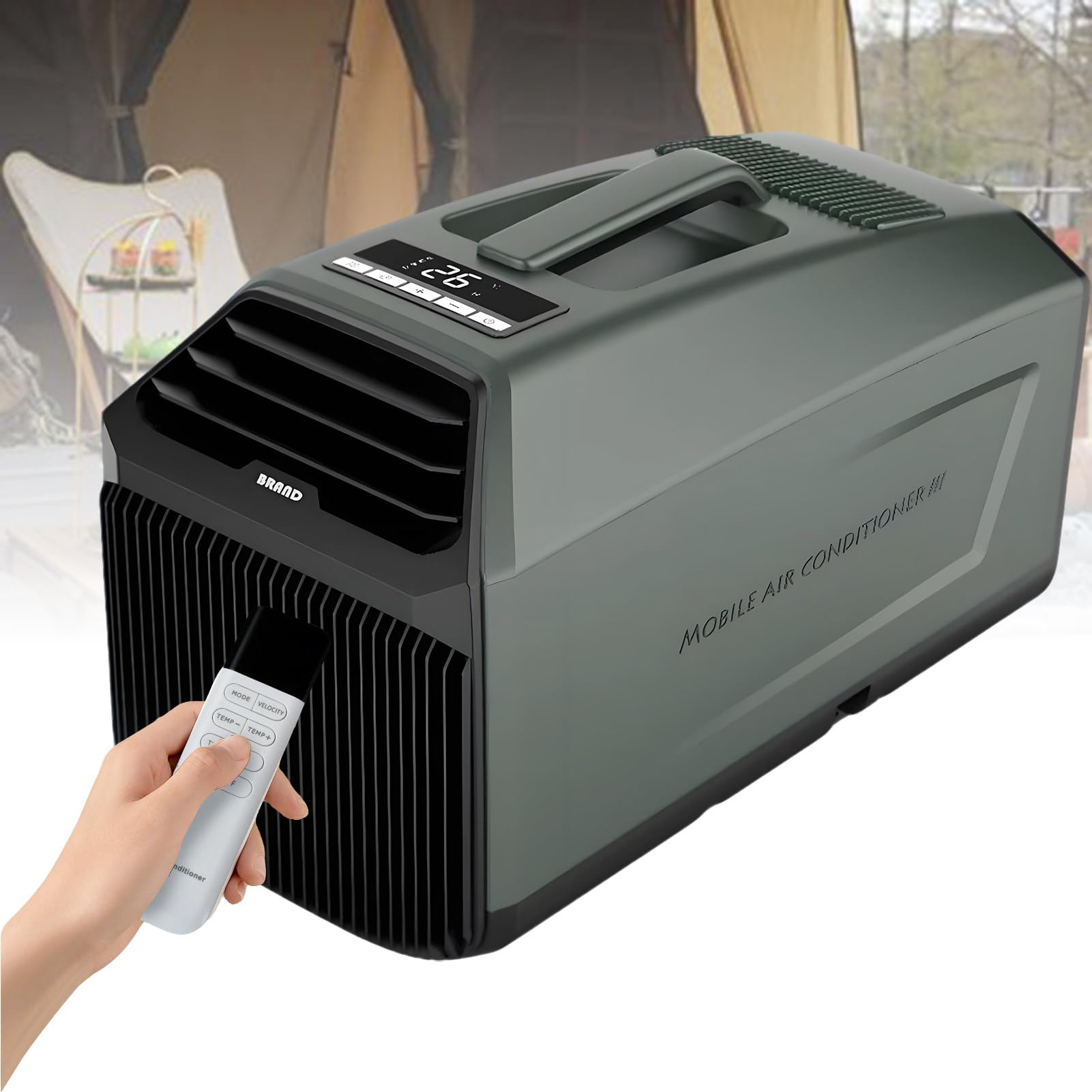 ExoticaBlend Camping Air Conditioner 4500BTU, Quiet Tent Air Conditioner for Tents, RVs & Trucks, Fr-ee Standing Portable AC for Camping, Cools 53-86 Sq Ft Green