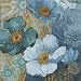 Produktbild 20 Servietten Blumen Harmony in Blue - Blaue Harmonie für Decoupage Serviettentechnik Tischdeko Geburtstag Vintage Nostalgie floral basteln 33x33cm