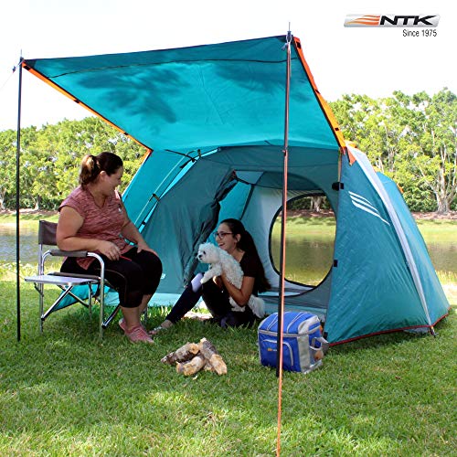 Ntk Omaha Gt 5-4 Person Tent For Camping | 9X9 Ft Camping Tent With Waterproof Dome, Breathable Mesh & 2 Doors | Instant Tent For 5 Person | 2500 Mm Warm & Cold Weather Outdoor Tent #TOP7