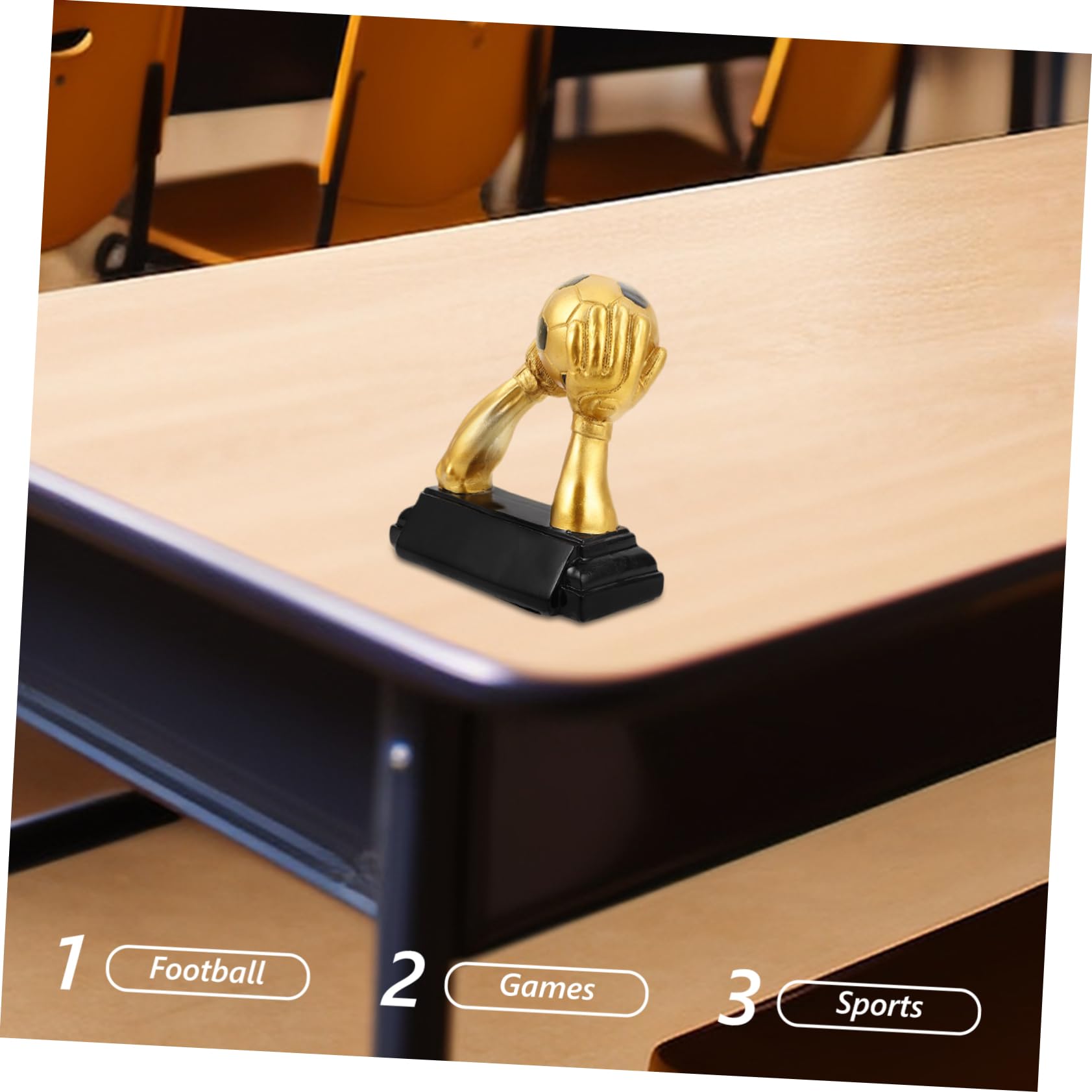 Abaodam Trofeo de Fútbol Base Ancha y Diseño de Mano de Resina para Celebrar Logros en Torneos Escolares y Competiciones Locales