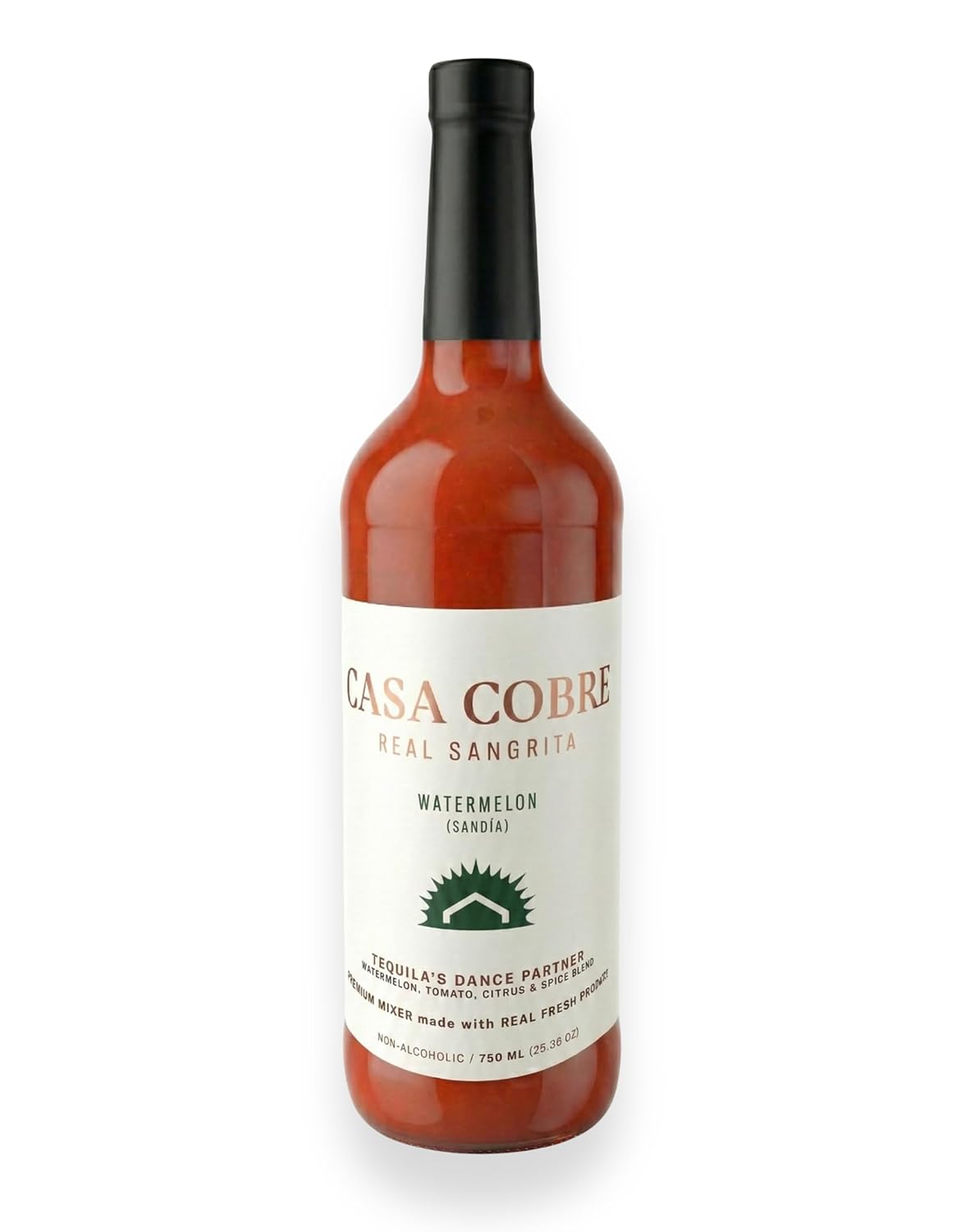 Casa Cobre Real Sangrita Premium Mixer (25.36 fl oz). Authentic Michelada & Cocktail Mix Made with Tomato, Lime & Chipotle. Available in 1 or 3-Pack. Handcrafted in USA. (Pack of 1, Original)