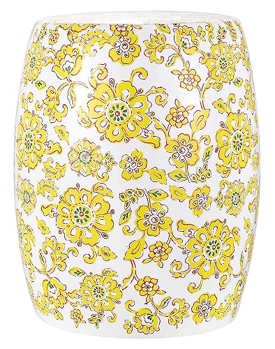 image for SAFAVIEH Home Collection Rainer White/Yellow Floral Ceramic Decorative