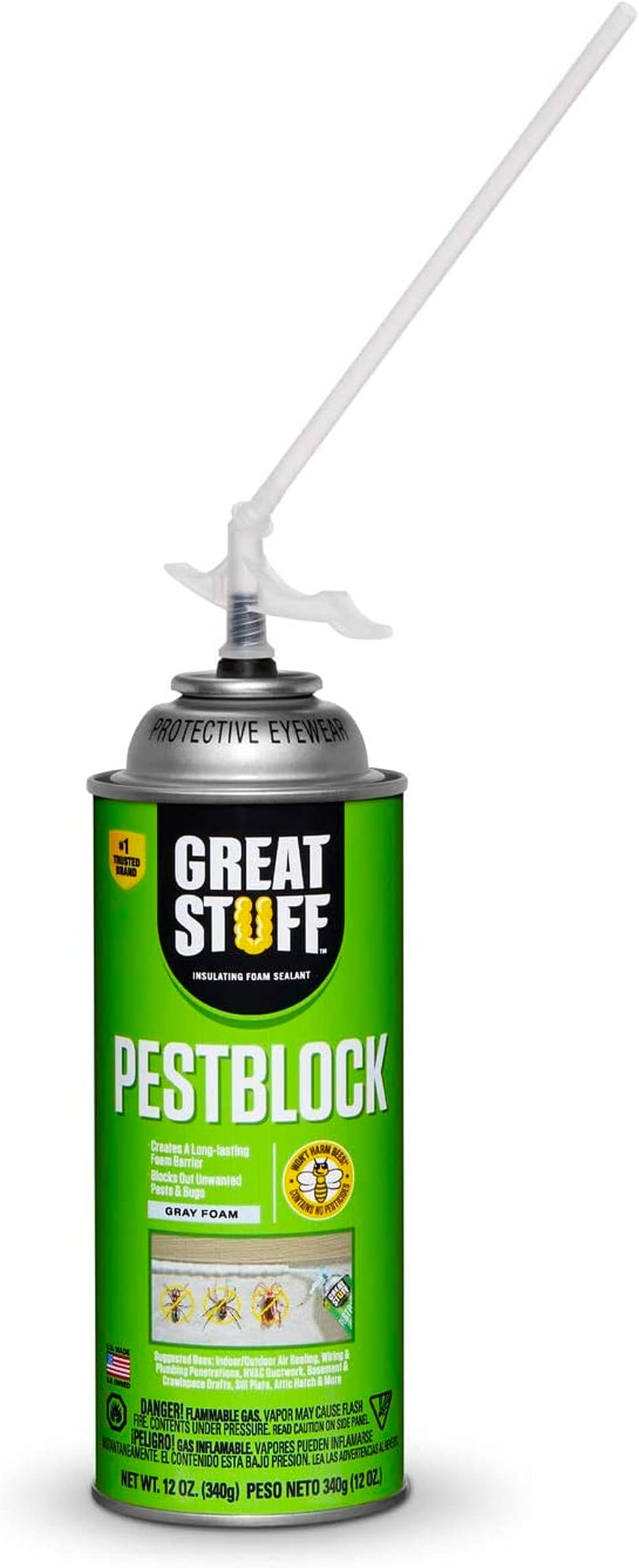 Pestblock 12 oz Insulating Foam Sealant, Gray