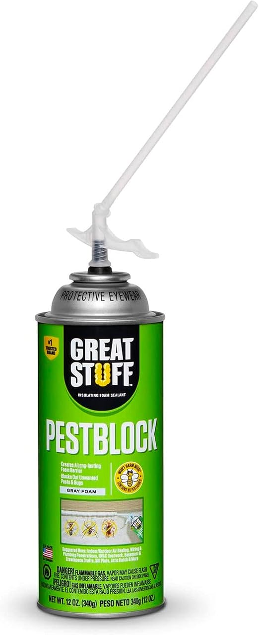 Great Stuff Pestblock 12 oz Insulating Foam Sealant, Gray