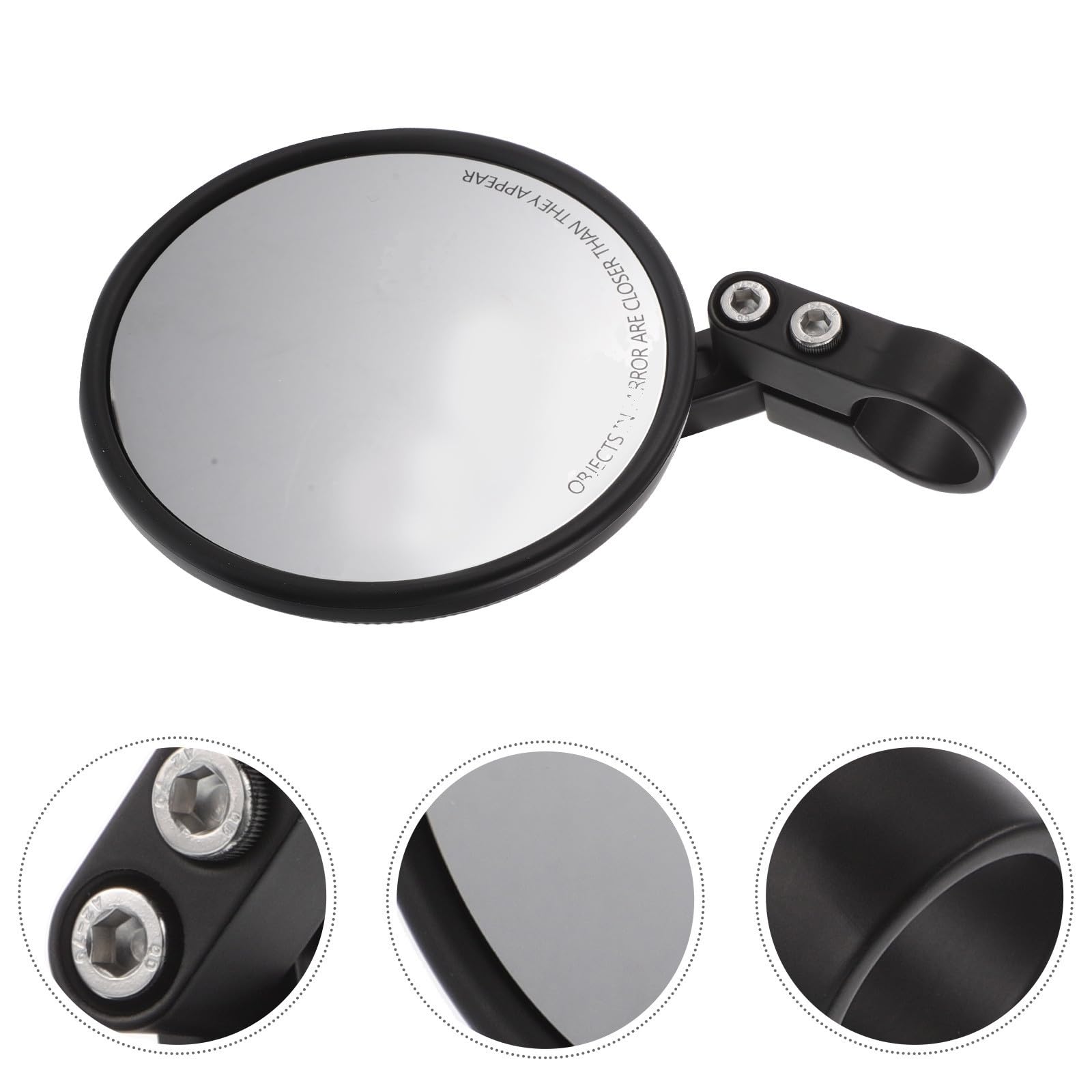Rétroviseurs de Vélo pour Guidon 2 Pièces, Réglables et Pivotants, en Plastique et Verre, Légers et Sûrs, Adaptés pour Guidon de 22-24mm, pour Vtt
