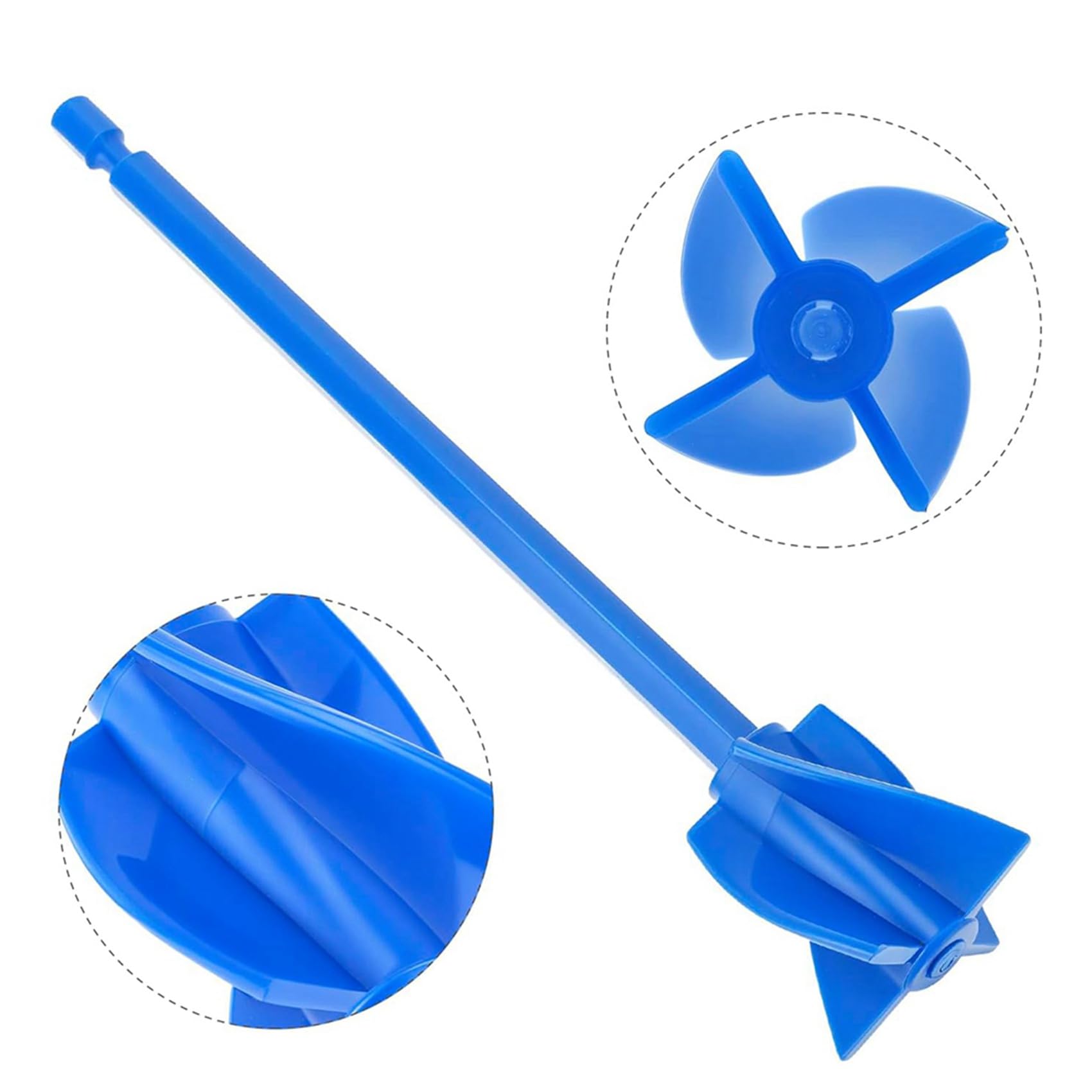Accesorio Mezclador de Epoxi para Taladro, Juego de 120 Piezas: Paletas Helicoidales, de Pintura, Accesorio para Taladro de 6,5 Pulgadas