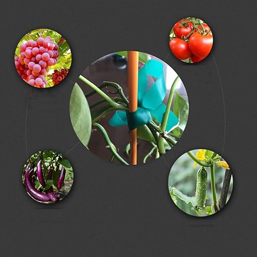 Miniatura 3 de 3 rollos de cinta de amarre elástica de 150 pies de 0.5 pulgadas, cinta gruesa para plantas, estaca de vinilo verde jardín para uso en interiores y