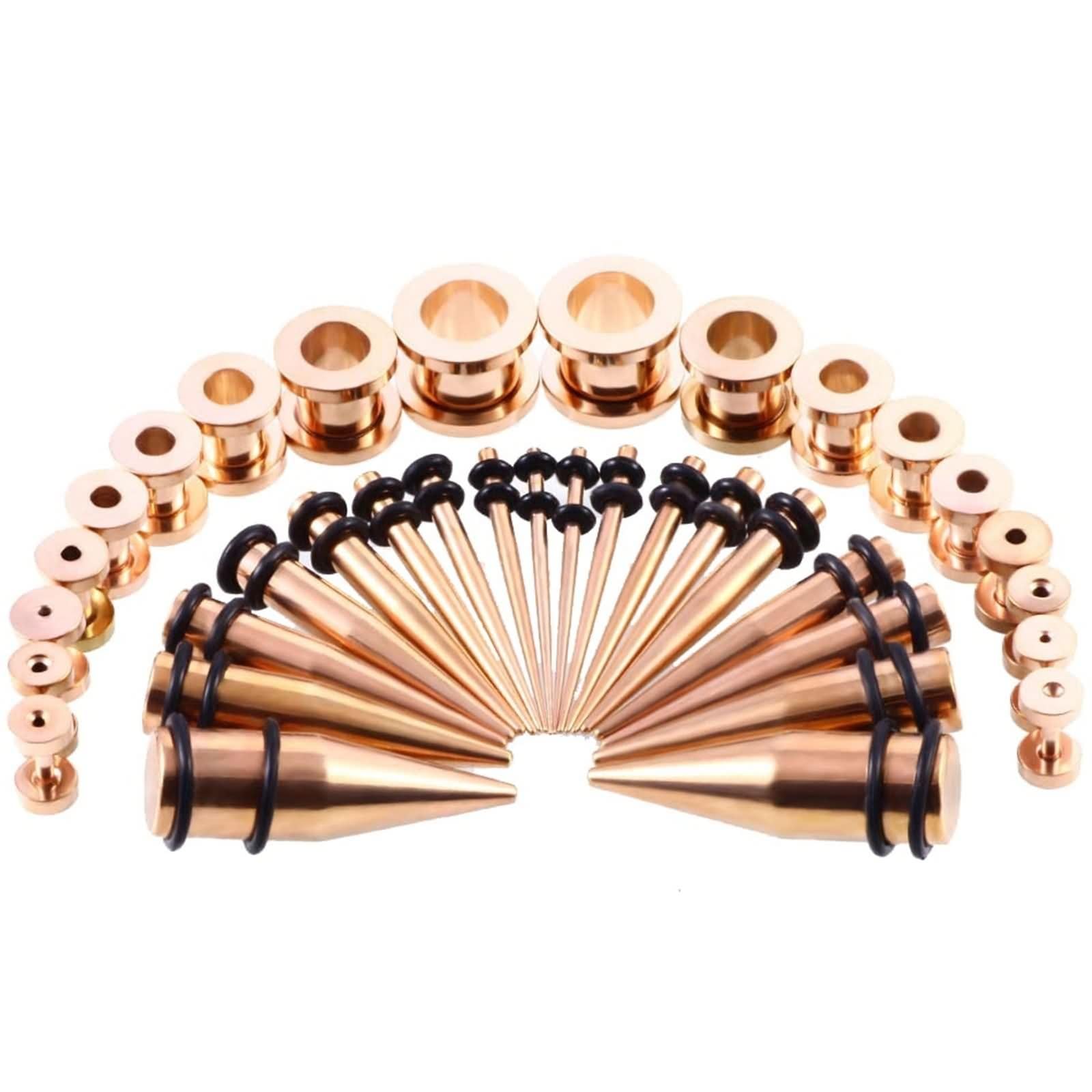 Ohr Expander 1,6mm-10mm, Edelstahl Ohr Plug Taper And Tunnels Set Ohr Piercing für Herren Piercing-Schmuck 36 Stücke