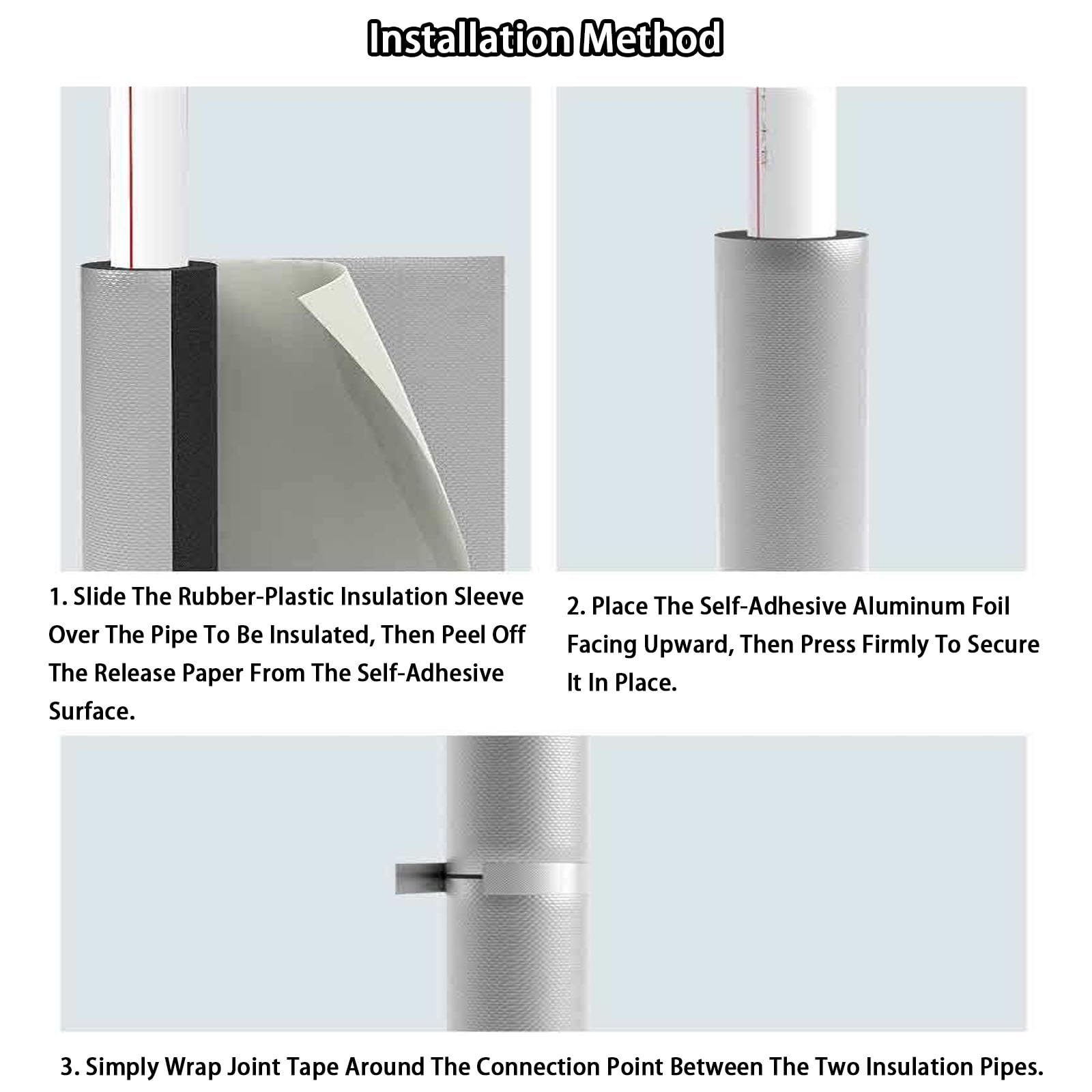 Tubo Isolante Antigelo, 30mm Wall Thickness Isolante per Tubature in Resistente All'umidità, Guaina Isolante in Gomma per la Protezione dal Gelo di Tubi Esterni