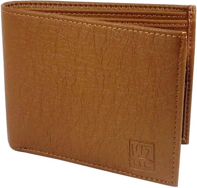 Men's Classic Tan Leather Wallet, Bifold Design, Multiple Card Slots and Currency Compartments, Premium Stitched Finish-image-44