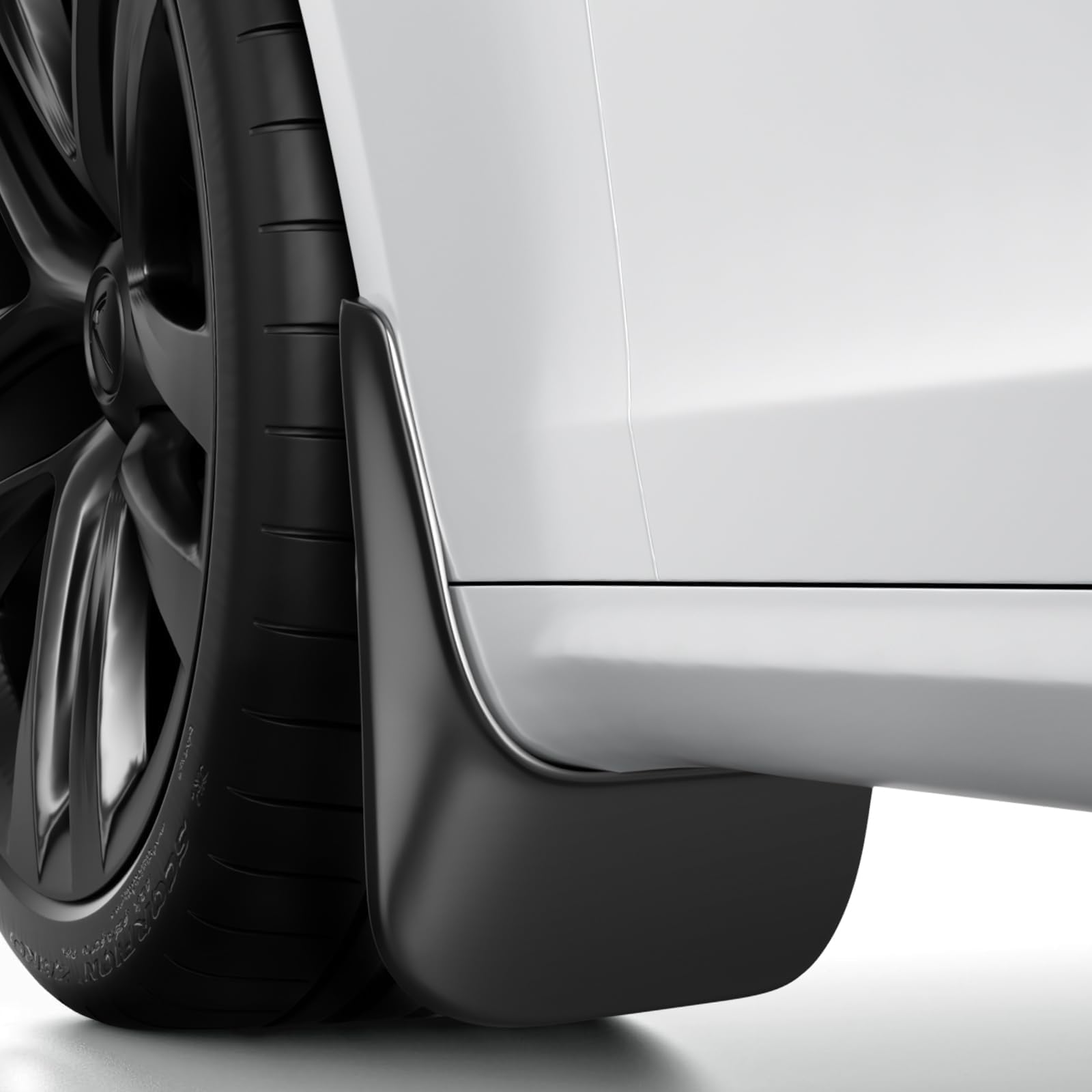 BASENOR Upgraded 2022-2025 Tesla Model S/Model S Plaid Mud Flaps Splash Guards No Drilling No Tape Mudguards All Weather Protector Mudguards for Model S Exterior Accessories (Set of 4)