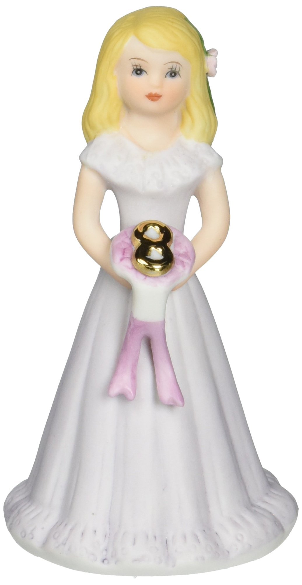 Growing Up Girls “Blonde Age 8” Porcelain Figurine, 4.5” White