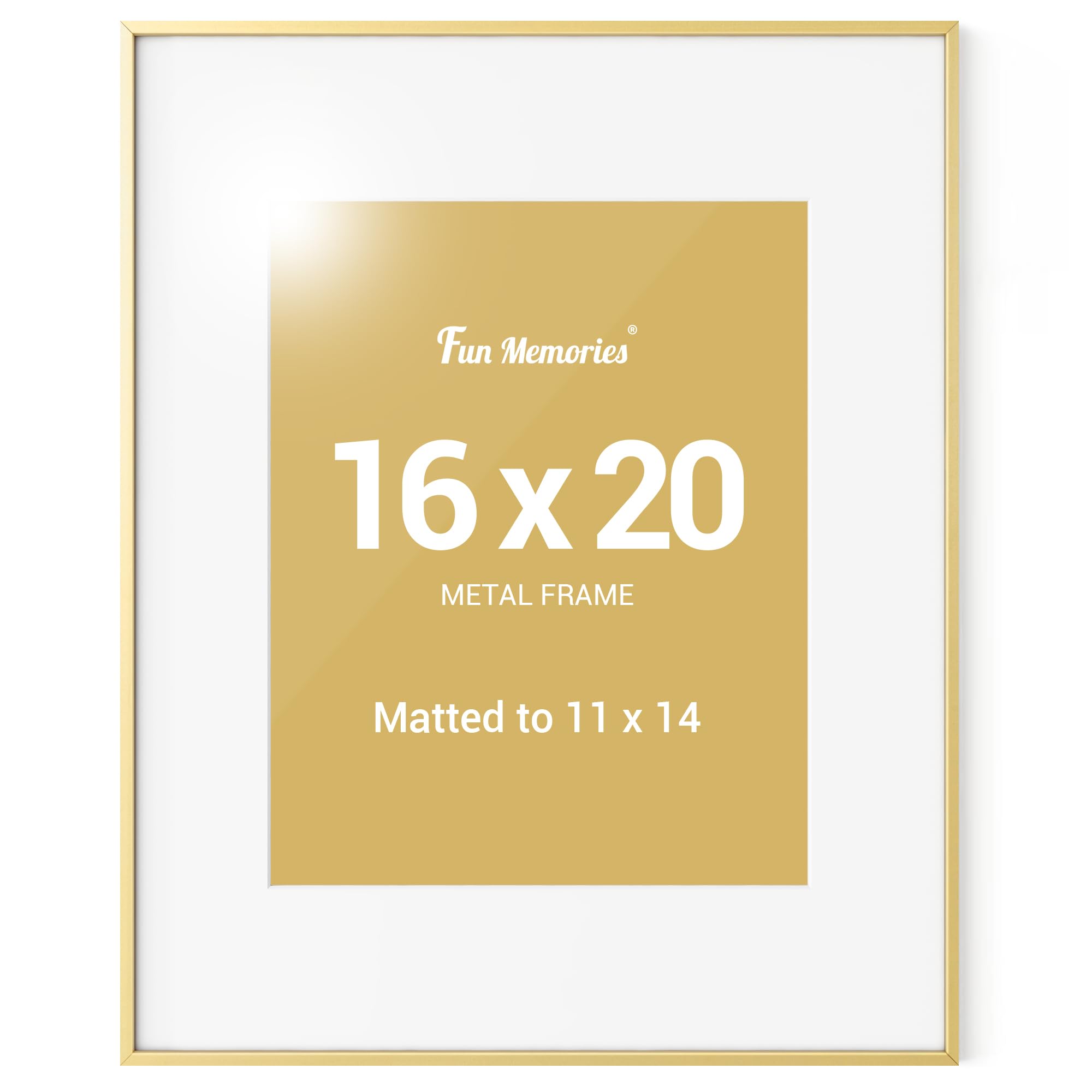 Fun Memories 16x20 Gold Poster Frame Aluminum