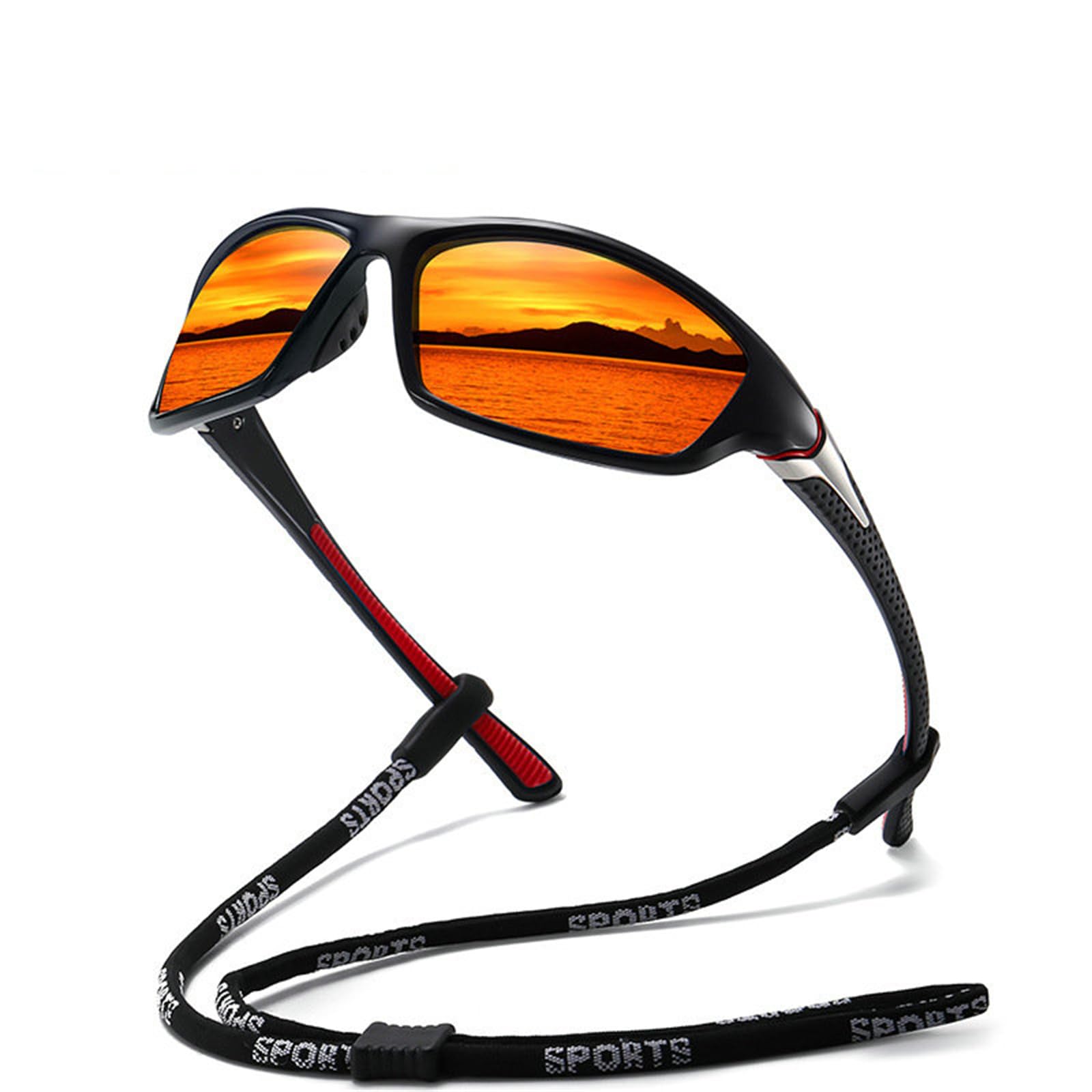 helena Full Lens Polarized Reading Sunglasses for Men Red Sports Outdoors Readers Eyewear Safety glasses with reader