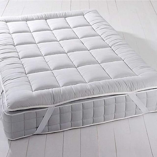 Royal Plush Mattress Topper, Full, 2 Inches Hypoallergenic Overfilled Down Alternative Anchor Bands Mattress Topper