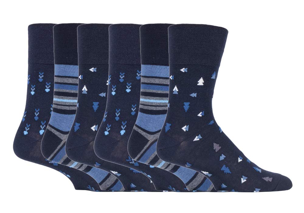 Sockshop Men's 6 X Rj577 6 Pairs Cotton Gentle Grip 6-11 Uk Socks (6 X Rj577)