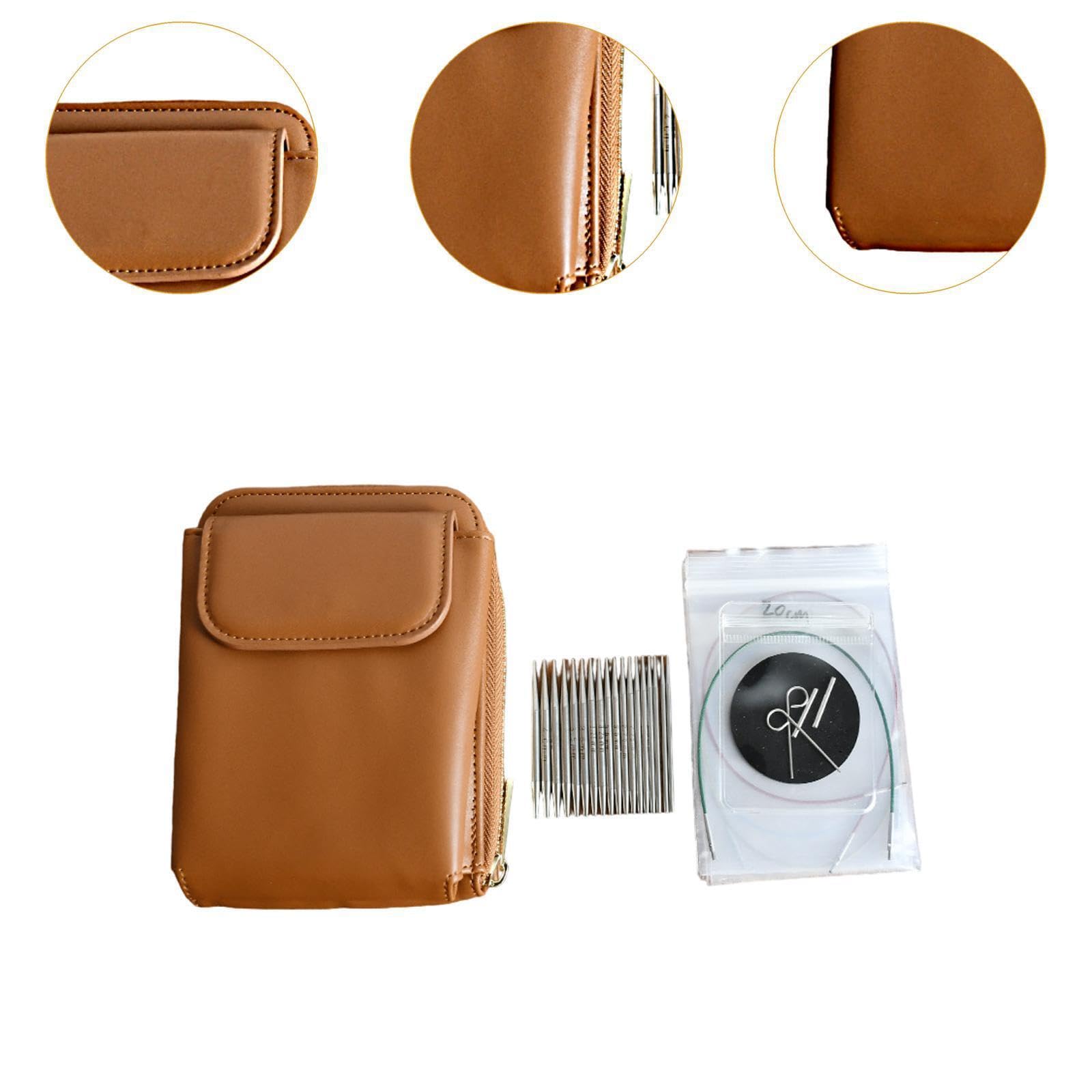 YIXANNX Manualidades hechas a mano con un juego de alfileres de tejer de acero inoxidable de primera calidad para profesionales y principiantes. Bolsa de, Astilla, Longitud de los pines 6cm