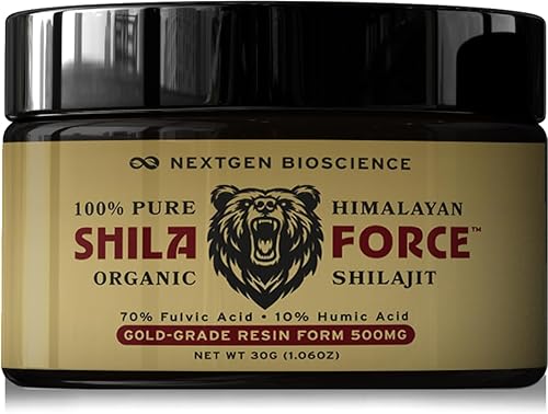 Miniatura 2 de ShilaForce Shilajit - Resina viva orgánica orgánica del Himalaya cosechada en estado silvestre de grado dorado, 500 mg, 70% ácido fúlvico y 10%