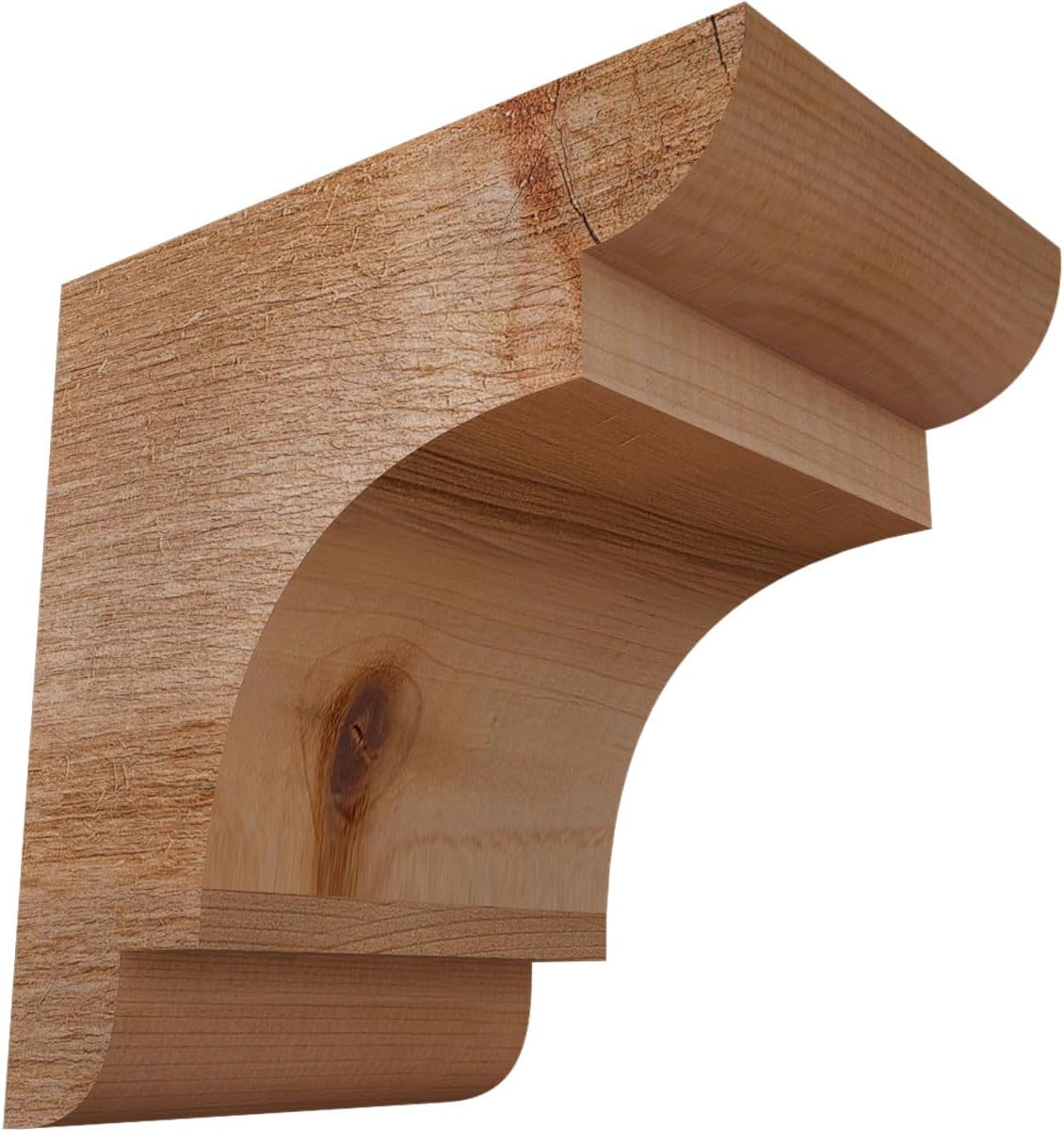 Ekena Millwork COR04X06X06NEB00RWR 4"W x 6"D x 6"H New Brighton Rough Sawn Corbel, Western Red Cedar