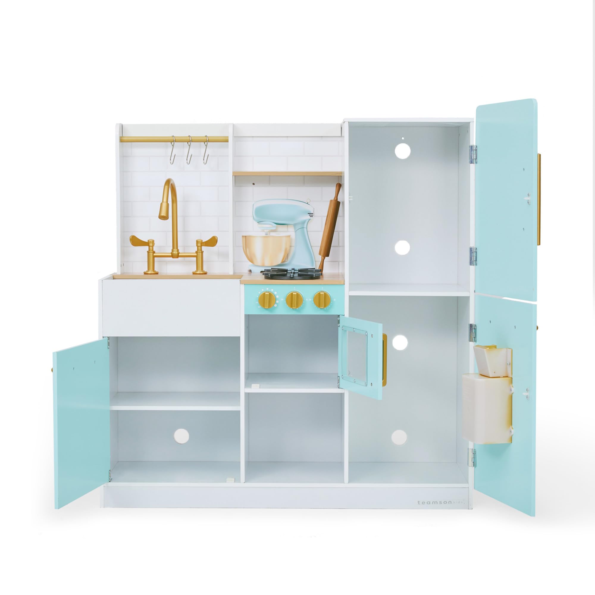 Teamson Kids - Biscay Delight Classic Play Kitchen - Mint | Kreatives Rollenspiel