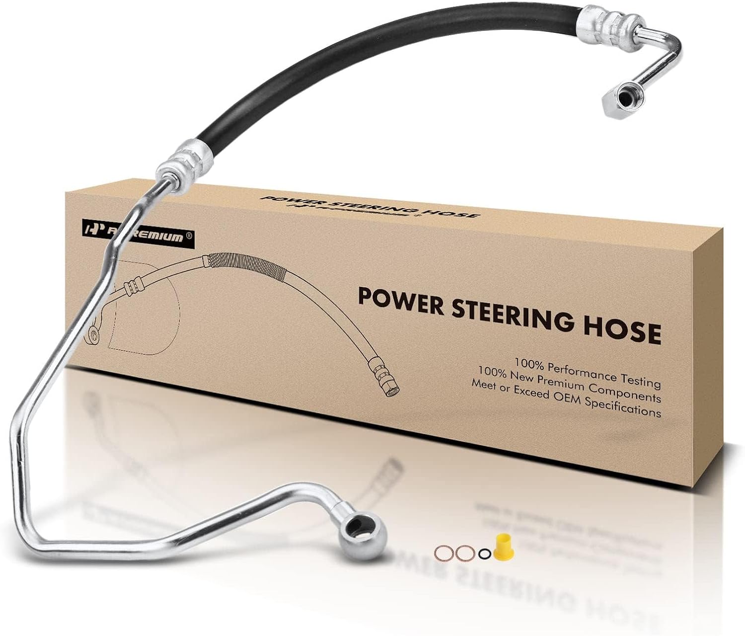 A-Premium Power Steering Pressure Hose Line Assembly Compatible with Subaru Outback Legacy 2000-2004, Baja 2003-2006, H4 2.5L, Pump to Gear/Rack Pinion