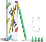 Pour Apple Pencil (2018-2026), Stylus stylo pour ipad avec le rejet de la paume, charge rapide, sensibilité au silence, pour iPad 11/10/9/8/7/6th Gen, Pro 13"/12.9"/11"/M4, Air 7/6/5/4/3/M3/M2, Mini 7/6/5th (Blanc) ► Charge rapide, Sensibilité à l'huile, pour iPad 11/10/9/8/7/6th