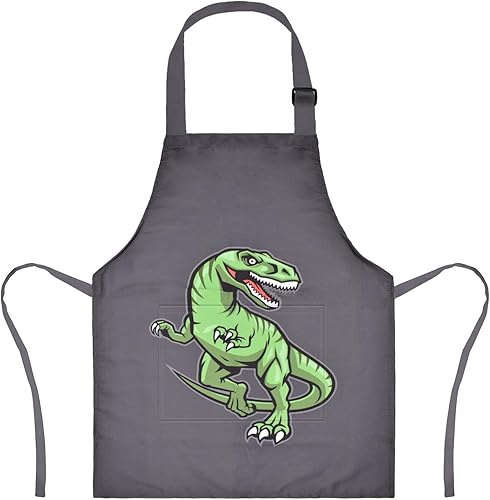 Miniatura 10 de Delantal de Dinosaurio para Niños Varones con Bolsillo, Delantales de Unicornio para Niñas para Cocinar, Pintar, Delantal de Cocina para Niños de 3