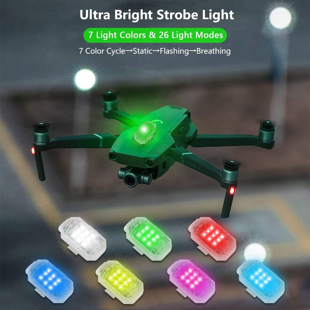 Luci Stroboscopiche LED Per Drone - 6 Pezzi Impermeabili Con Telecomando - Foto 2