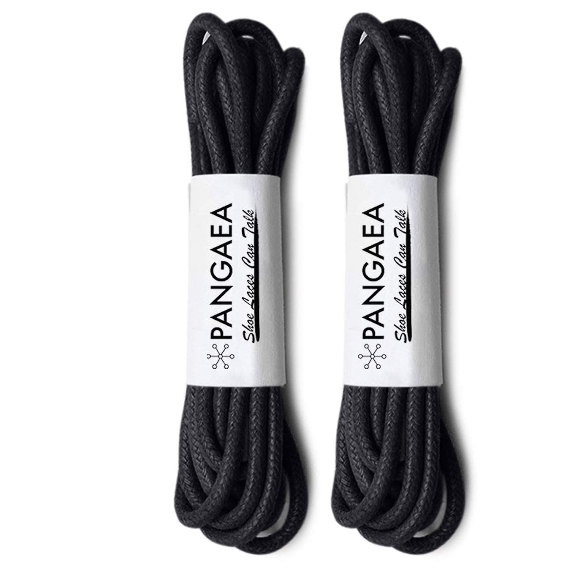 [2 Pairs] Pack Waxed Round Oxford Shoe Laces for Dress Shoes Chukka 3/32" Thin