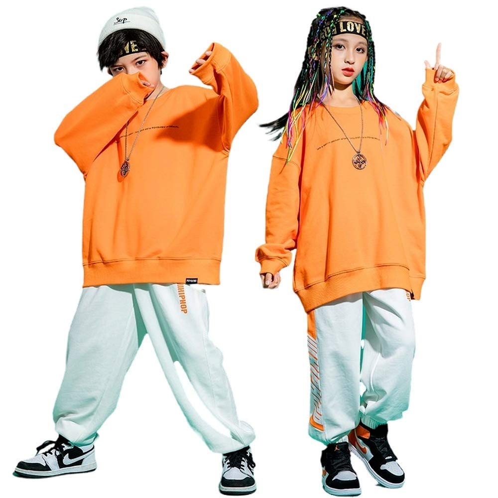 Amazon.co.jp: キッズダンス衣装 セットアップ パーカー パンツ