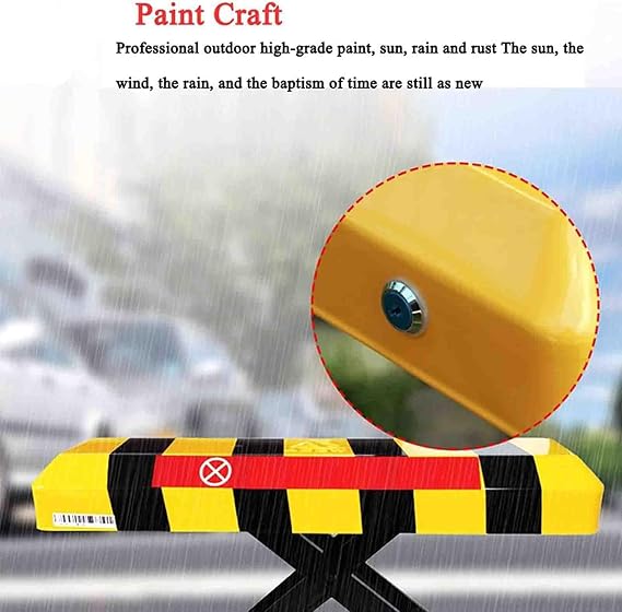 Parking Barrier, Remote Control T-Shaped Lock for Security, Portable Foldable Parking Post, Easy Installation Tool
