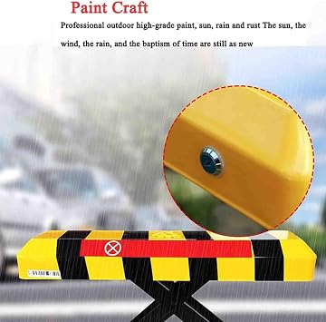 Parking Barrier, Remote Control T-Shaped Lock for Security, Portable Foldable Parking Post, Easy Installation Tool