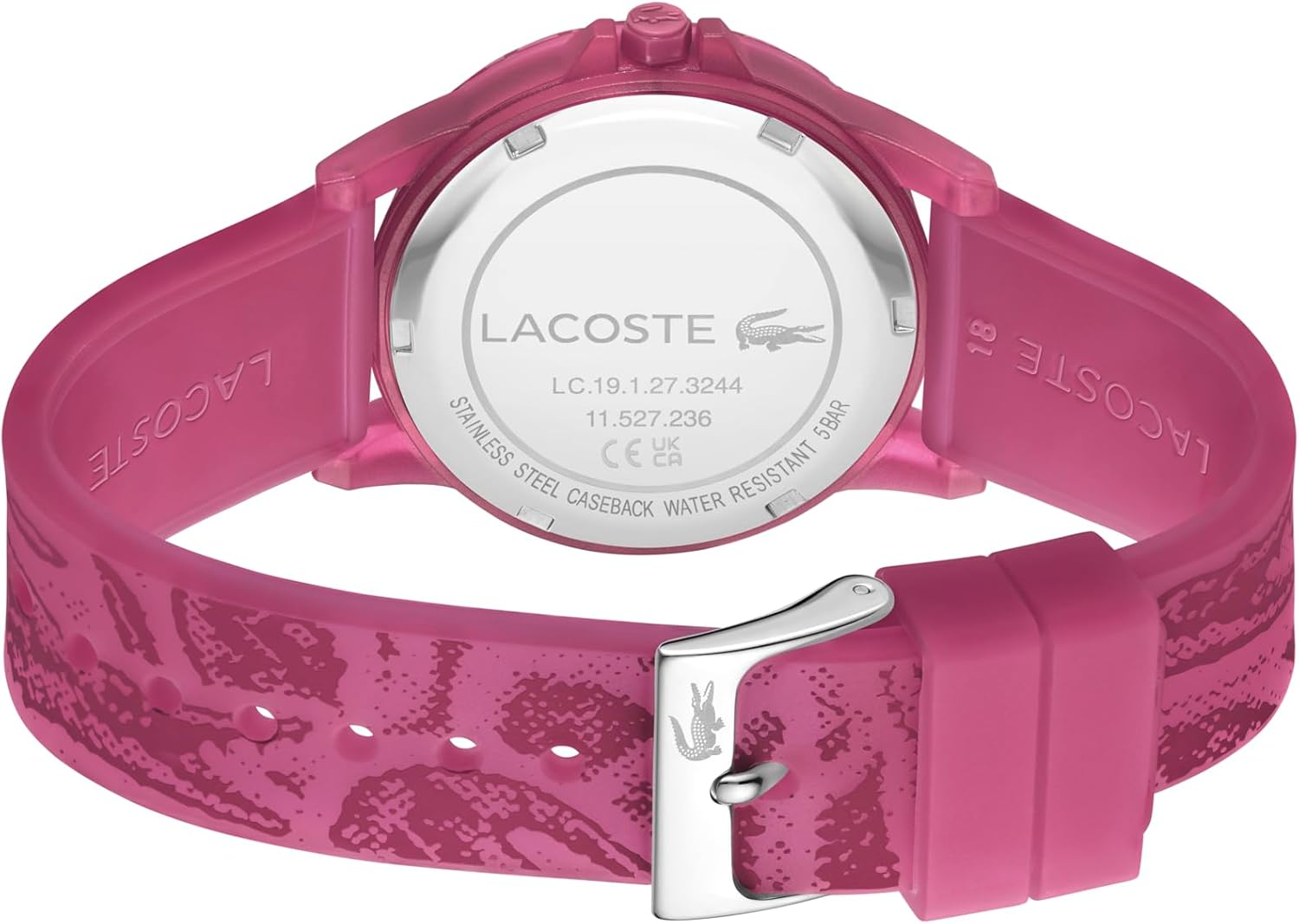 Lacoste Rider Unisex Quartz Plastic and Silicone Strap Watch, Color: Red (Model: 2030047)