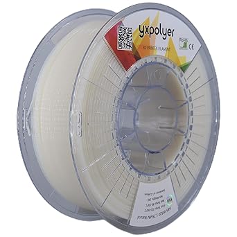 review YXPOLYER ABS Filament 1.75mm,Heat&Highly Weather Resistant UV-Stability ABS 1.75 Engineering Filament,no Color Change for More Than 2000H Outdoors ABS 3D Printer Filament,1kg Spool,Natural White