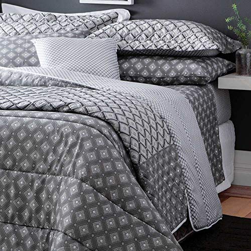 Jogo de Cama Queen 4 Peças: 1 Lençol de Cima + 1 Lençol com Elástico + 2 Fronhas 140 Fios com Algodã