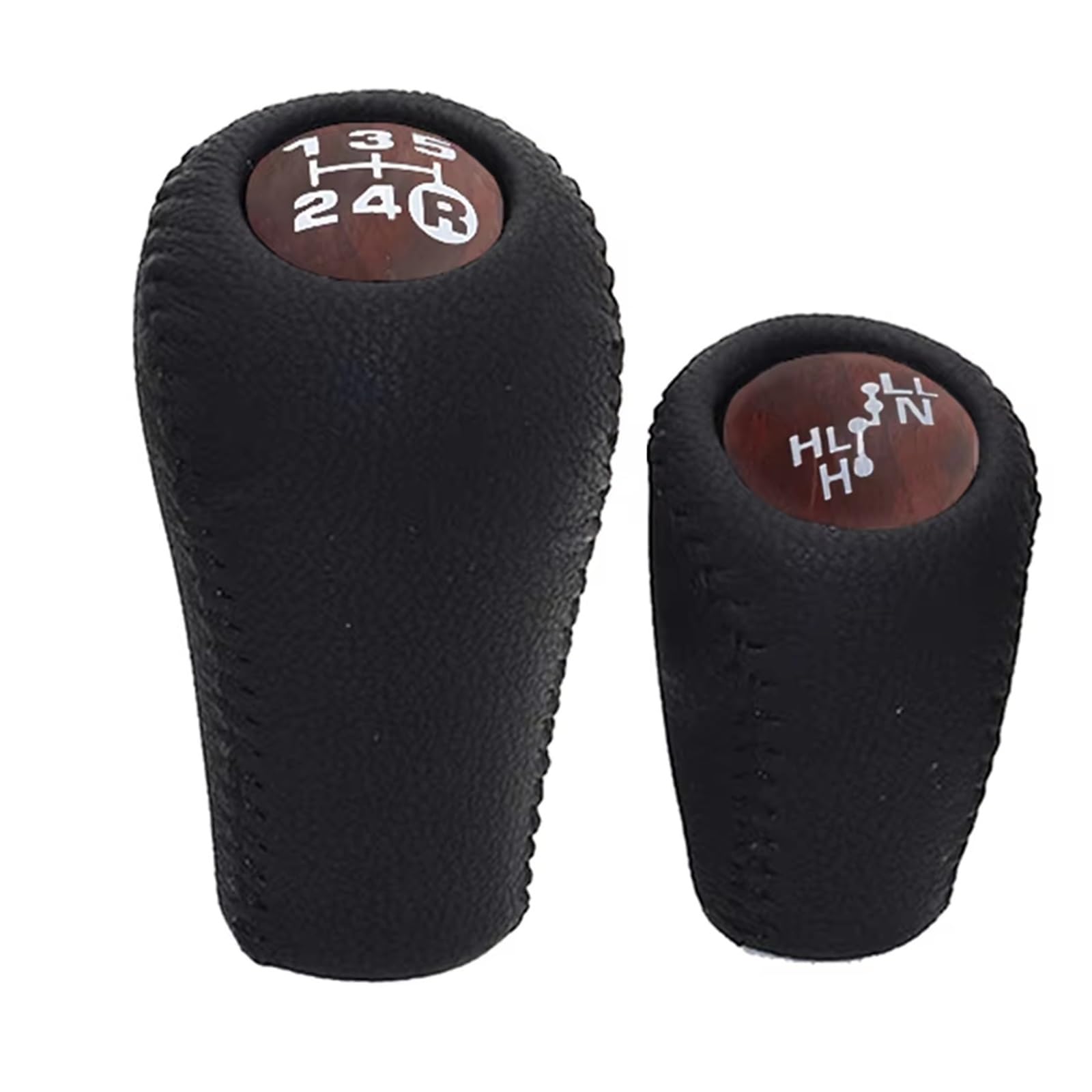 CQRBNE Car Gear Lever Knob for Toyota for Hilux for Fortuner MK6 MK7 2011-2014 Car Shift Gear Knob Stick Lever Head Gear Shift Knob Handle(Pair Wood)