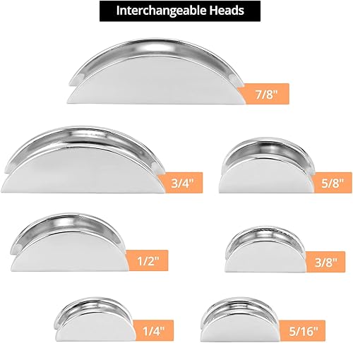 Miniatura 5 de QWORK Kit de doblador de tubos para sistemas de HVAC y refrigeración - Dobla tubo de cobre suave y aluminio de 14 a 78 pulgadas