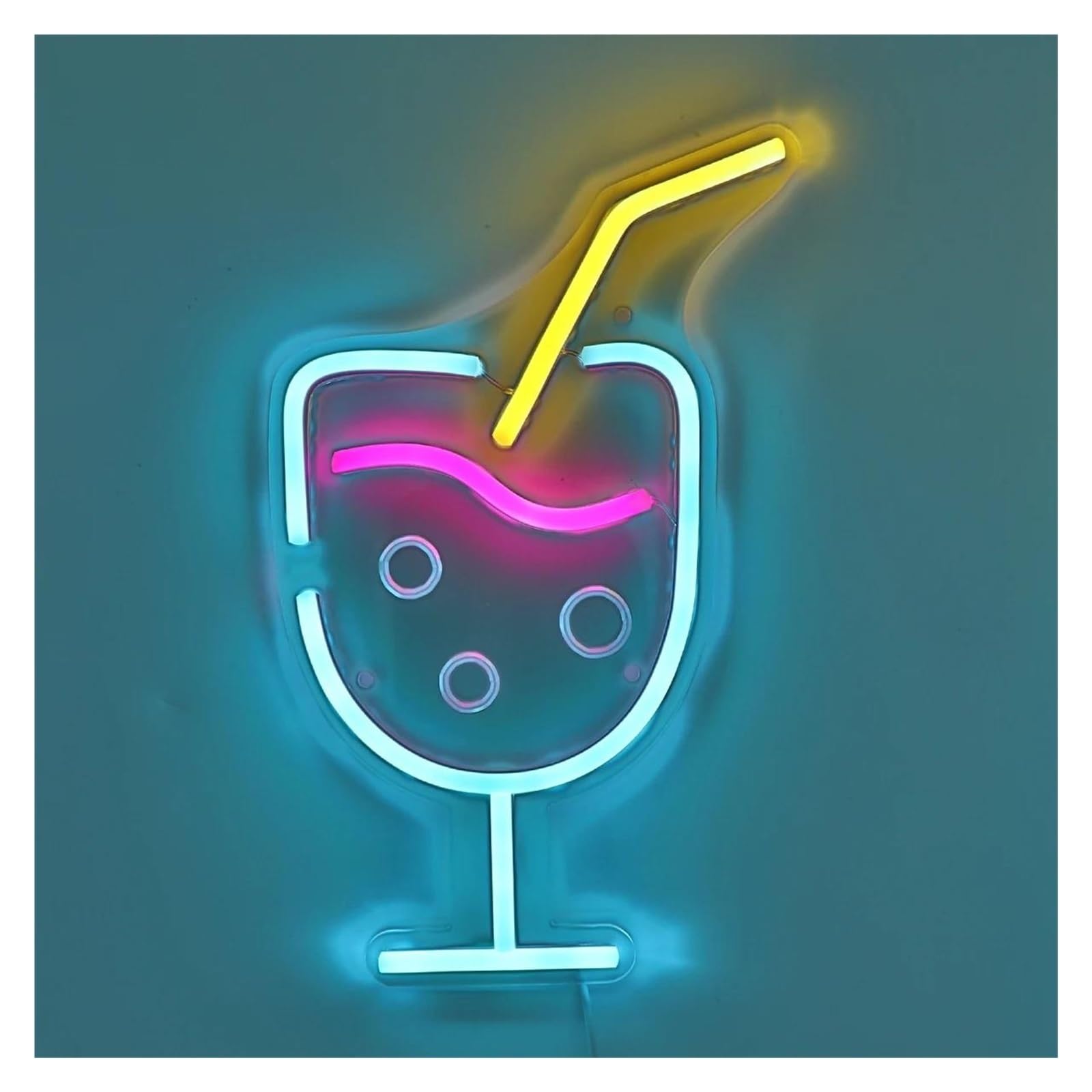 Insegna luminosa al neon Cocktails Juice Goblet per insegna al per neon per alimentazione per USB dimmerabile per luce per