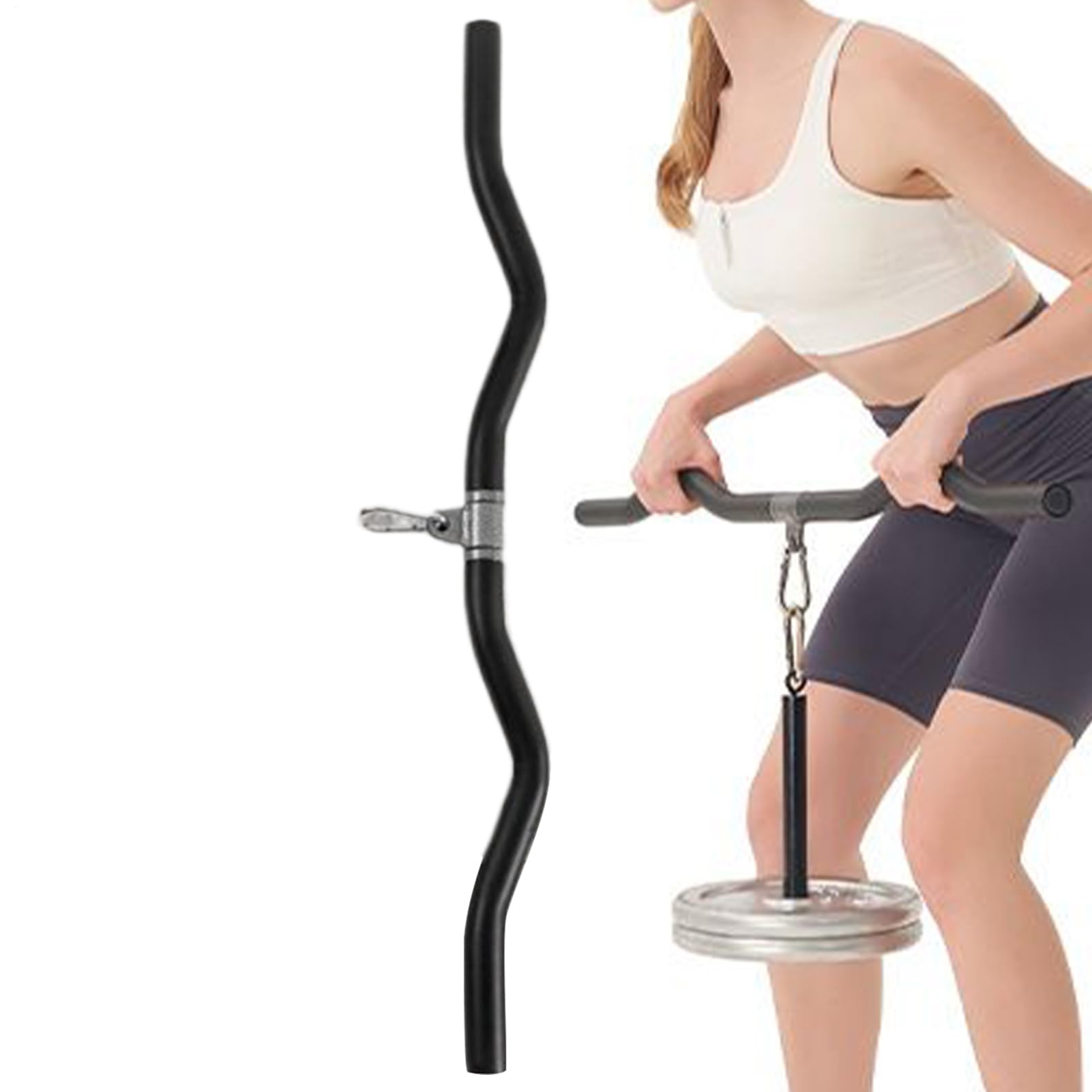 Barra de Jalón para Máquina de Poleas Aparato de Polea para Máquinas de | Agarre para Ejercicios de Musculatura Central en Gimnasio Comercial o Hogar