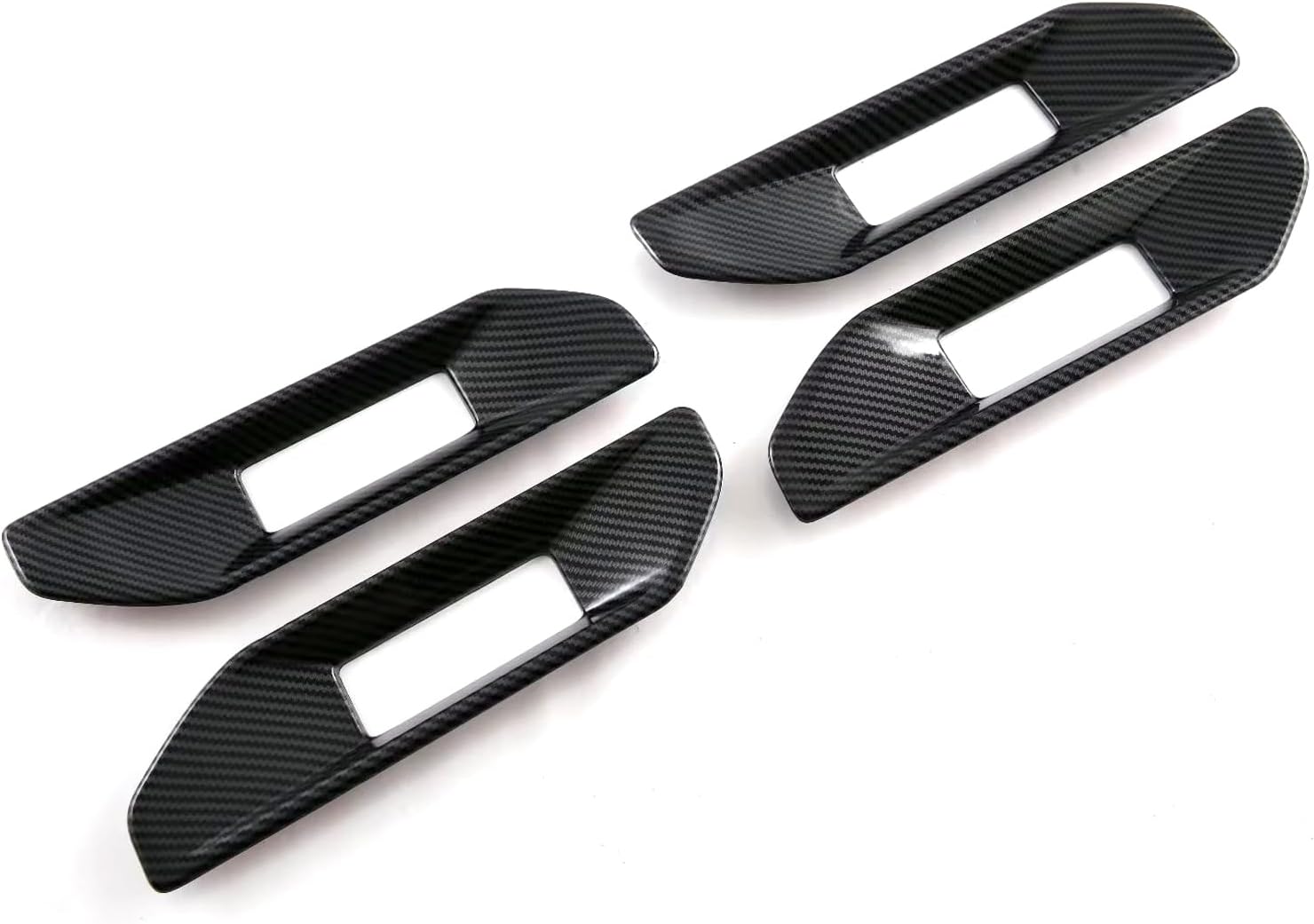 for Ford Ranger P703 2023-2024(Wildtrak/XLT/XL/XLS/Raptor) Carbon Fiber Black Inner Door Stripe Trim 4pcs Car Accessories