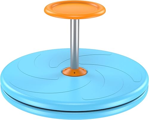Spinner-X - Juguete sensorial giratorio sentado para sentarse y girar, tamaño más grande y material duradero para niños a partir de 3 años (azul)