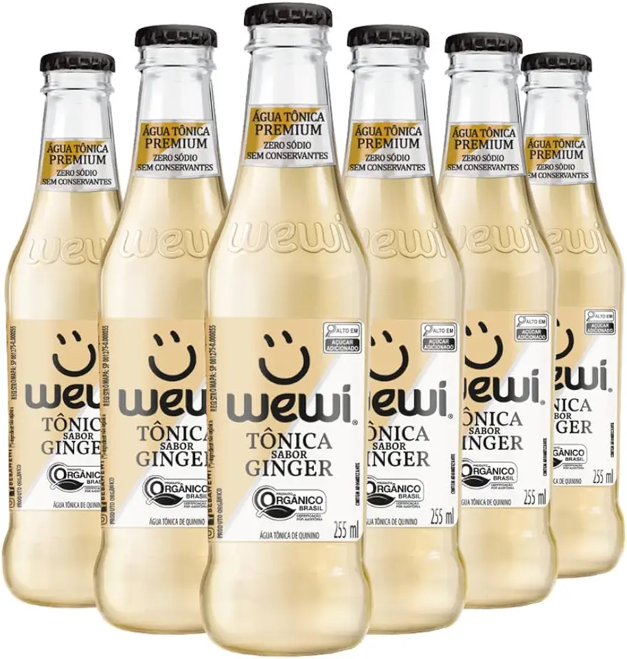 Água Tônica Ginger 255ml pacote com 6 unidades
