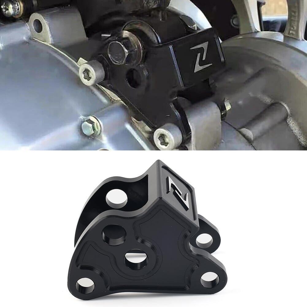 FSFY Kit di collegamento per abbassamento sospensioni moto, Set di collegamenti per abbassamento sospensioni posteriori in alluminio da 1 pezzo per Vespa Sprint 150 Primavera 150,Nero