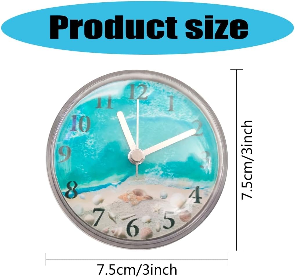 Suction Cup Wall Clock Waterproof Bathroom Clock,Digital Shower Wall Clock