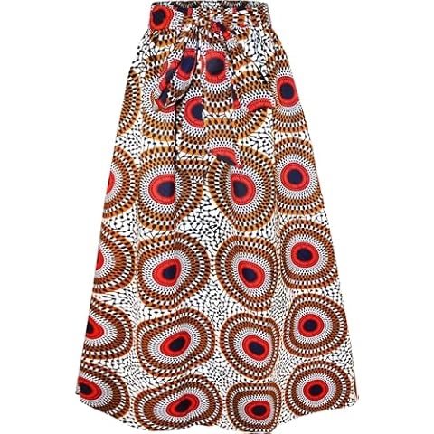 DOAFRIAFRI Women's African Wax Print Maxi Skirt Cover