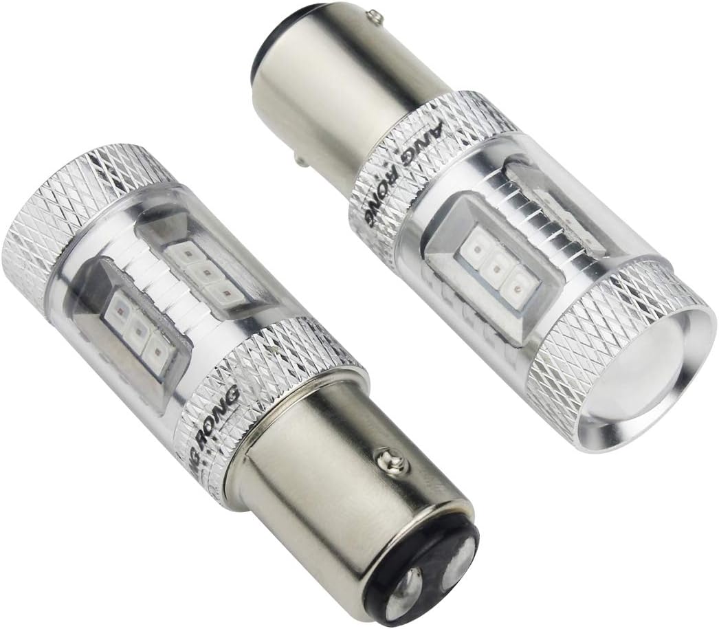 2x 1157 BAY15D 380 P21/5W LED Bulb Indicator Reverse Stop Tail Light Red