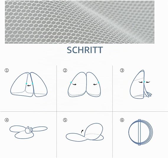 LIHAO Moskitonetz Pop Up Moskitozelt Faltbares Engmaschiges Mückennetz Reise-moskitonetz Doppelbett feinmaschiges Mückennetz für Reise und Zuhause (200 * 180cm)